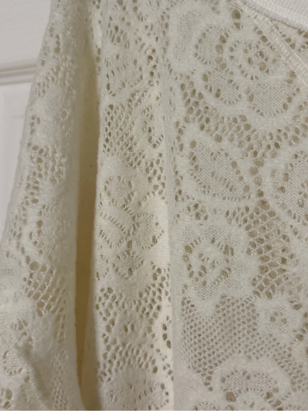 Free People Lace ‘Not Cold In This Floral Knit Top’ long sleeve shirt size M